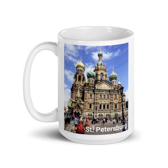 St. Petersburg White glossy mug