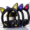 Bluetooth Headset with Cute Cat Ears, gift for cat lovers, headphones for animal lovers, Gift for Kids