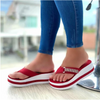 Large Size Platform Flip Flops With Rhinestones