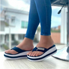 Large Size Platform Flip Flops With Rhinestones