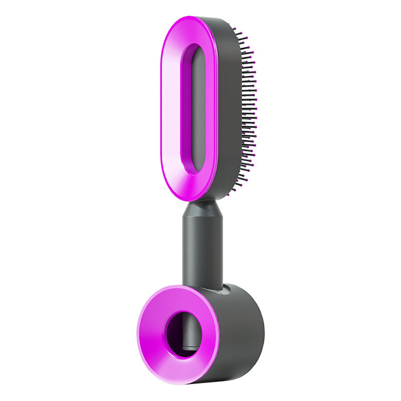 Self-cleaning hair brush