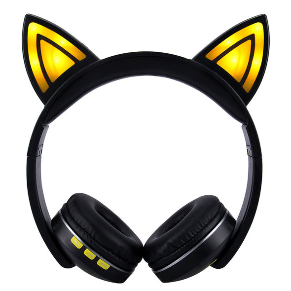 Bluetooth Headset with Cute Cat Ears, gift for cat lovers, headphones for animal lovers, Gift for Kids