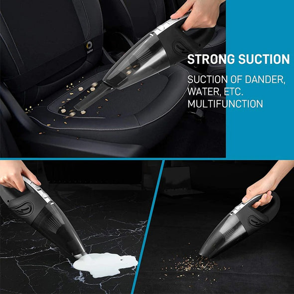 Portable Car Vacuum Cleaner Handheld Vacuums Cordless Powered Battery Rechargeable Quick Charge Tech, Compact and Durable
