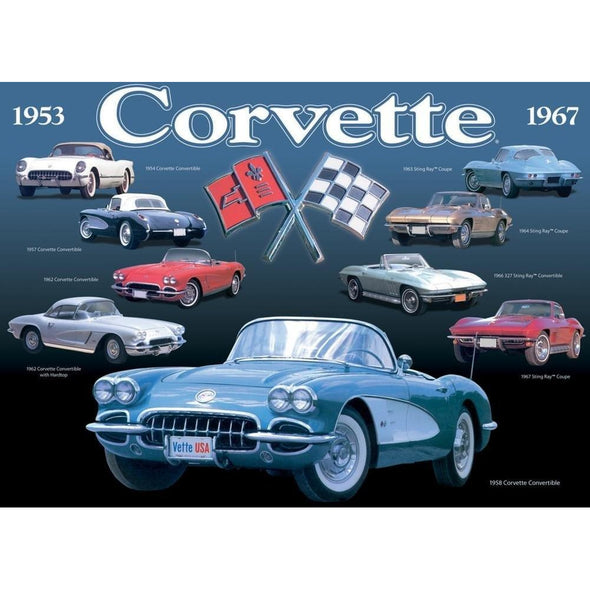 Corvette Collage 1953-1967 Collector Tin Sign