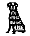 Love and a Dog - Metal Wall Art