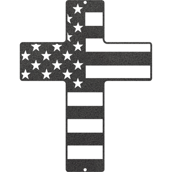 Flag Cross - Metal Wall Art
