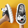 ZUOFU Trendy Designer Slippers Cute Cartoon Lovely Animals Bedroom Cotton Home Shoes Indoor Thick Sole Couples Men Women