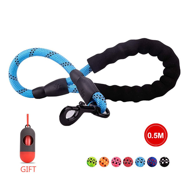 Pet Leash Reflective Strong Dog Leash 1.5M Long with Comfortable Padded Handle Heavy Duty Training Durable Nylon Rope Leashes