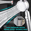 Shower Head Water Saving Flow 360 Degrees Rotating With Small Fan ABS Rain High Pressure spray Nozzle Bathroom Accessories