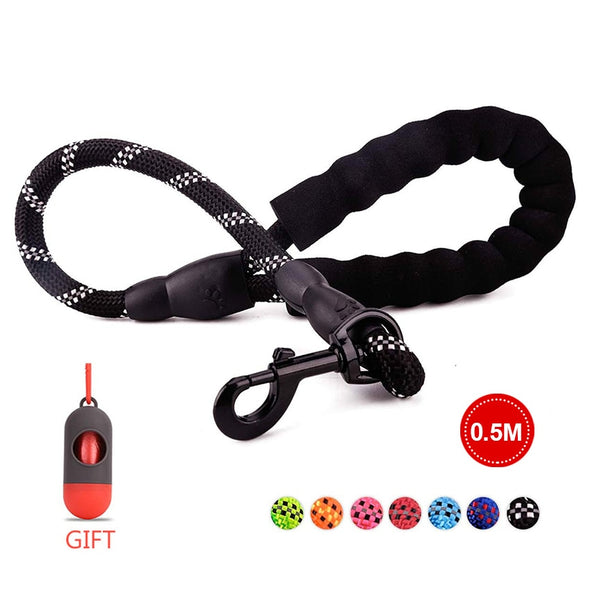 Pet Leash Reflective Strong Dog Leash 1.5M Long with Comfortable Padded Handle Heavy Duty Training Durable Nylon Rope Leashes