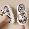 ZUOFU Trendy Designer Slippers Cute Cartoon Lovely Animals Bedroom Cotton Home Shoes Indoor Thick Sole Couples Men Women