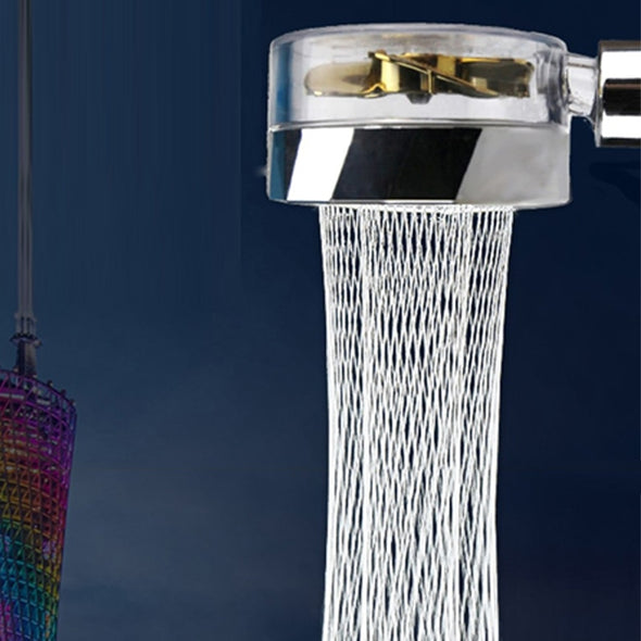 Shower Head Water Saving Flow 360 Degrees Rotating With Small Fan ABS Rain High Pressure spray Nozzle Bathroom Accessories