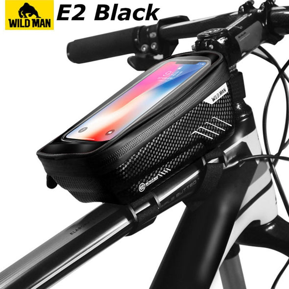 WILD MAN Bike Bag Front Cycling Bag Rainproof Touch Screen Bicycle Phone Bag 6.5 Inch Mobile Phone Case Mtb Accessories