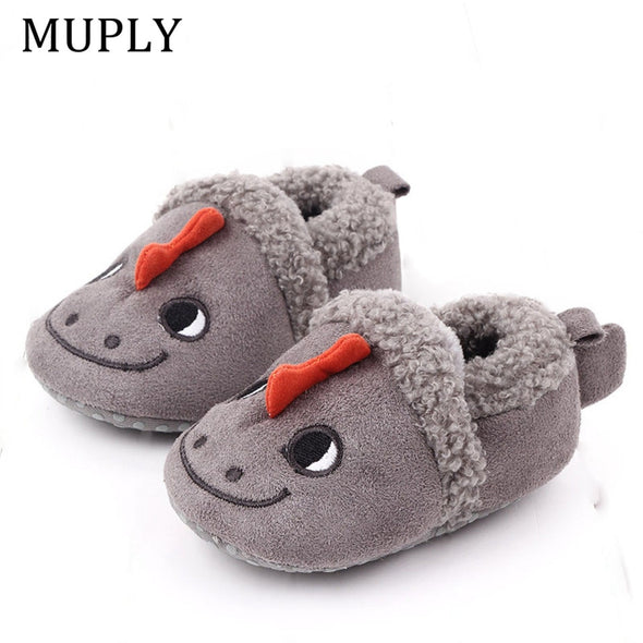 Baby Shoes Adorable Infant Slippers Toddler Baby Boy Girl Knit Crib Shoes Cute Cartoon Anti-slip Prewalker Baby Slippers