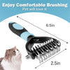 Professional Pet Deshedding Brush 2 Sided Dematting Dog Comb Cat Brush Rake Puppy Grooming Tools Undercoat Shedding Flying Hair