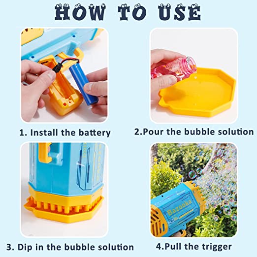 Bubble Gun Rocket 29 Hole Automatic Soap Bubbles Machine Outdoor Toy for  Boys Birthday Gifts Wedding Party Children Summer Gift - China Bubble Gun  Rocket and 29 Hole Automatic Soap Bubbles price