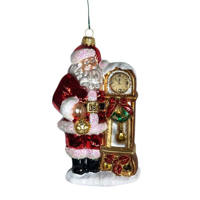 Santa Countdown Christmas Tree Bulb Ornament Hand Made in Poland