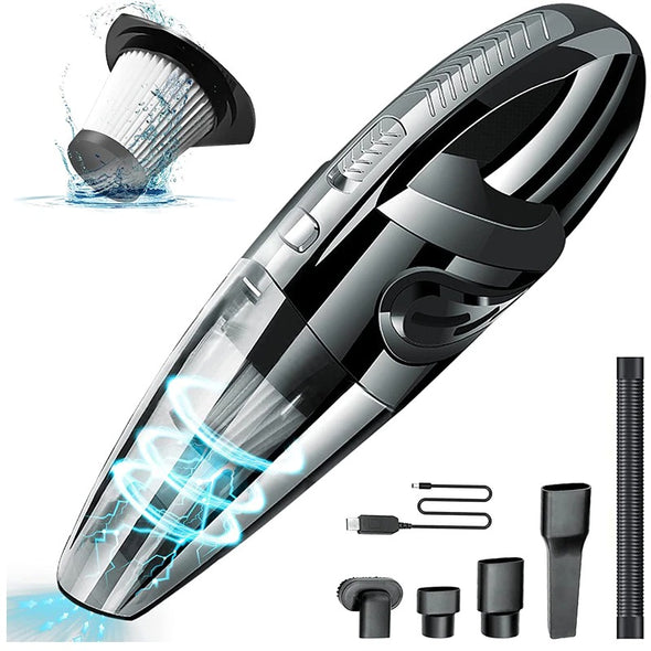Portable Car Vacuum Cleaner Handheld Vacuums Cordless Powered Battery Rechargeable Quick Charge Tech, Compact and Durable