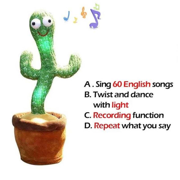 Lovely Talking Toy Dancing Cactus Doll Speak Talk Sound Record Repeat Toy Kawaii Cactus Toys Children Kids Education Toy Gift