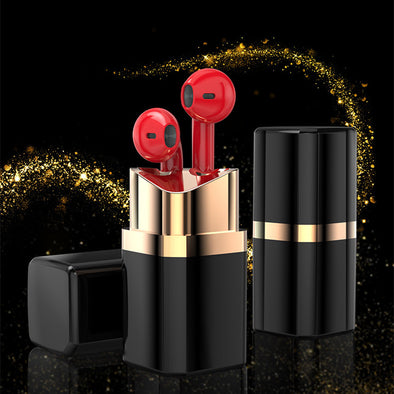 Fashion Individual Earphone Lipstick Bluetooth Earphone In-ear Noise Reduction