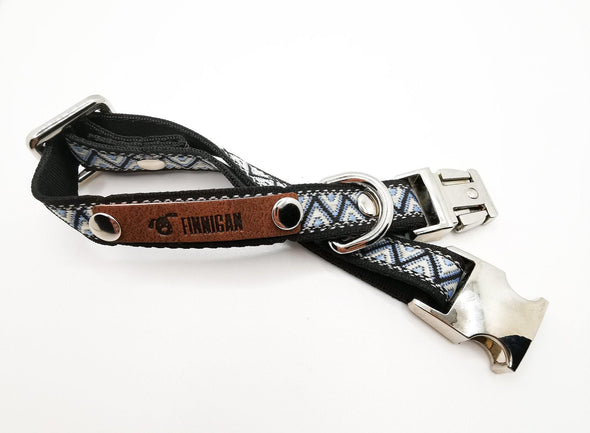 Finnigan Designer Dog Collar (Blue Collection) Small