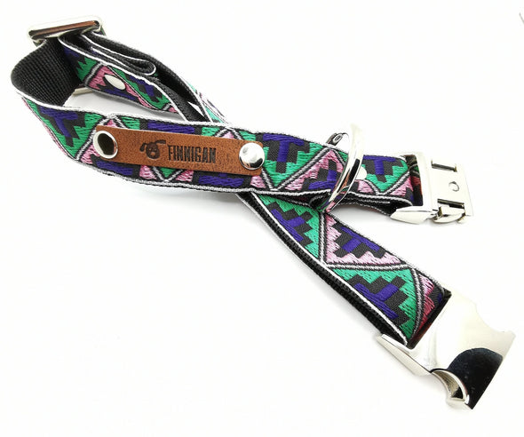 Finnigan Designer Dog Collar (ZigZag Collection) Medium