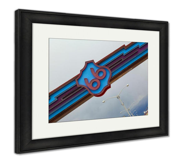 Framed Print, Historic Route 66 In Albuquerque New Mexico