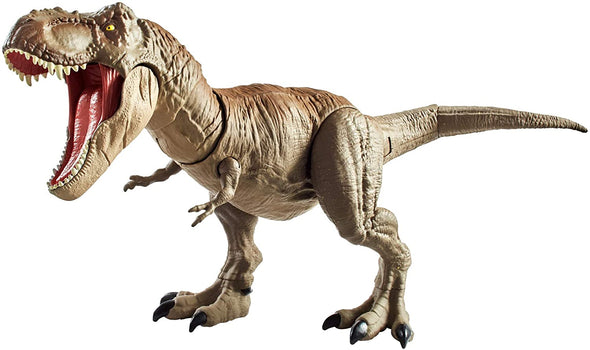 Jurassic World BITE 'N FIGHT Tyrannosaurus Rex in Larger Size with Realistic Sculpting, Articulation and Dual-Button Activation for Tail Strike and Head Strikes, Ages 4 and Older