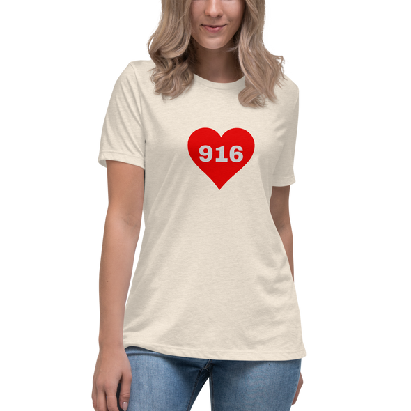 AREA CODE 916 Women's Relaxed T-Shirt