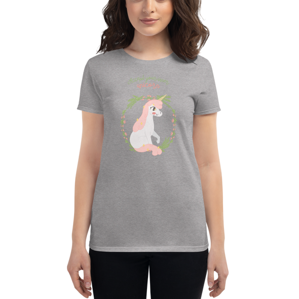 ACCEPT YOUR INNER UNICORN Women's short sleeve t-shirt
