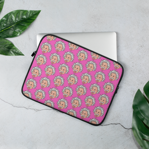 Pink Einstein Laptop Sleeve