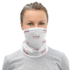 attractive female wearing neck gaiter that says STRONG and beautiful