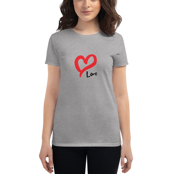 LOVE WITH HEART Women's short sleeve t-shirt