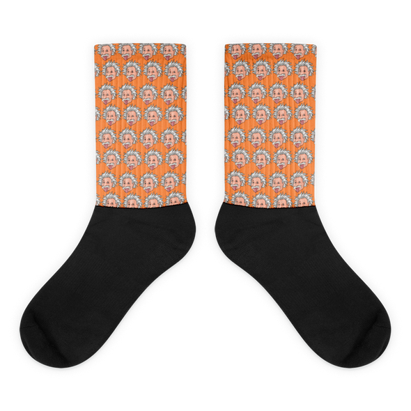 Orange Einstein Socks