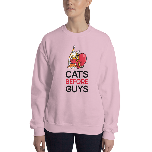 CATS BEFORE GUYS Unisex Sweatshirt | Casual Unisex Sweatshirt |