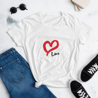 LOVE WITH HEART Women's short sleeve t-shirt