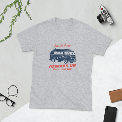 ALWAYS UP FOR A ROAD TRIP Short-Sleeve T-Shirt | Printed T-Shirt | 