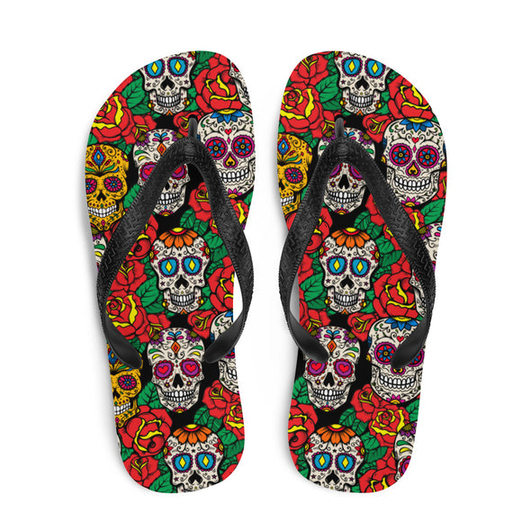 Sugar Skull Flip-Flops