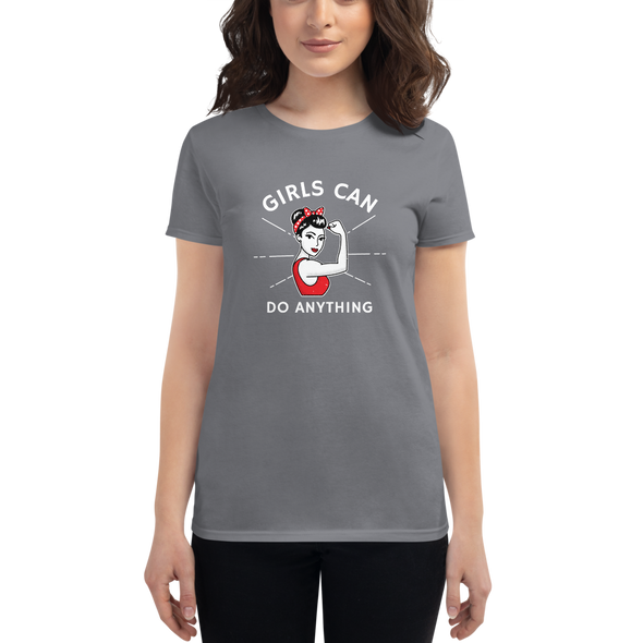 GIRLS CAN DO ANYTHING Women's short sleeve t-shirt