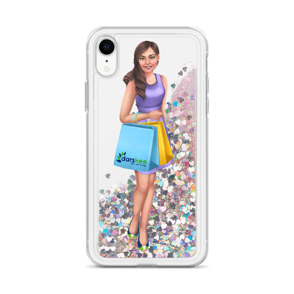 #darskeegirl Liquid Glitter iPhone Case