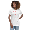 3 OF HEARTS Women's Relaxed T-Shirt | Short-Sleeve Printed T-Shirt |