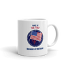 mug reads home of the free because of the brace