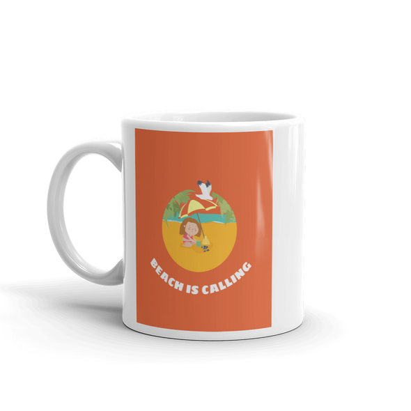 BEACH IS CALLING Mug | Cute Ceramic Tea Mug  Ceramic Coffee Cups |