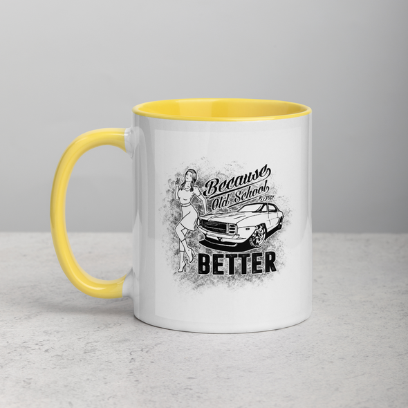 Old School Camaro Mug with Color Inside
