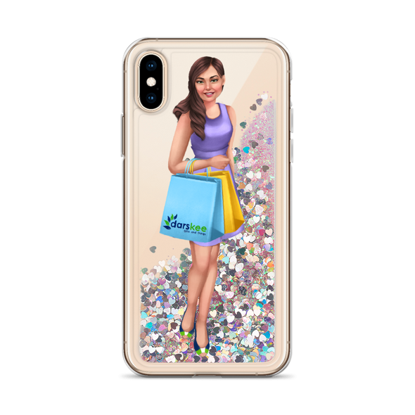 #darskeegirl Liquid Glitter iPhone Case