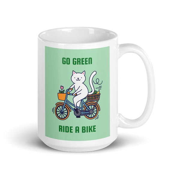 GO GREEN RIDE A BIKE Mug