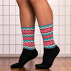 PINK AND BLUE PATTERN Socks