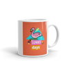 PINK FLAMINGO WITH COLORFUL BACKGROUND READS SUNNY DAYS