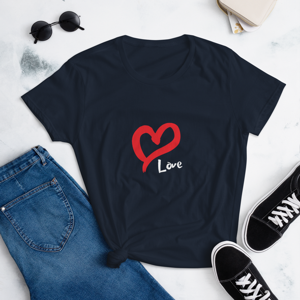 Love with heart Women's short sleeve t-shirt