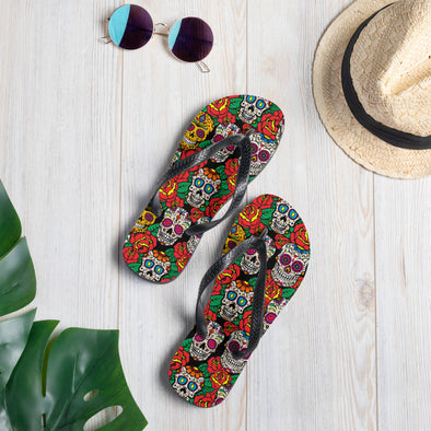 Sugar Skull Flip-Flops